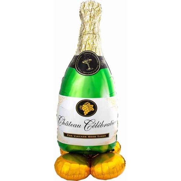 60 Inch Bubbly Wine Bottle AirLoonz Foil Balloon