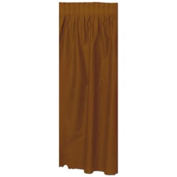 PLASTIC TABLE SKIRT 29"X14' CHOCOLATE BN