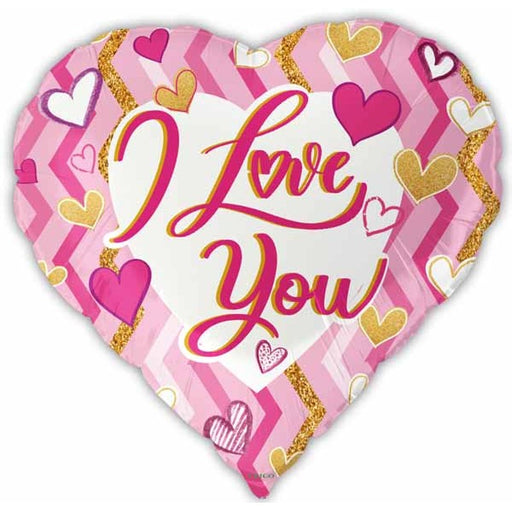 I Love You Heart Foil Balloon, 18 Inch