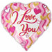 I Love You Heart Foil Balloon, 18 Inch