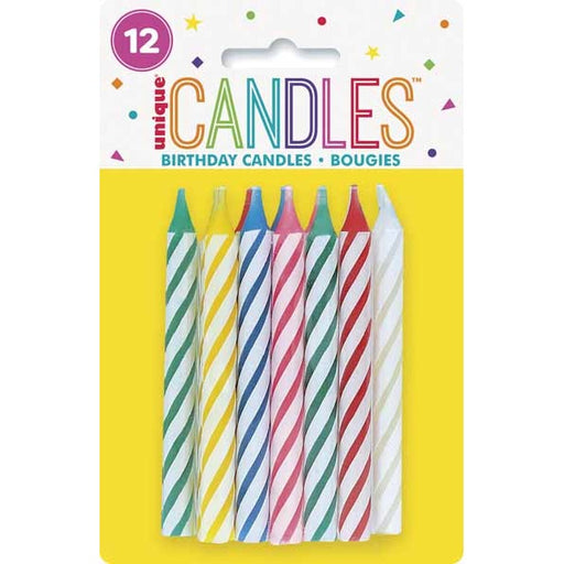 Multicolour Spiral Cake Candles