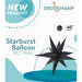 Decochamp 40 Inch Black Starburst Foil Balloon