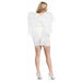 White Fabric Feather-Look Costume Wings