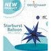 DecoChamp Navy Starburst Foil Balloon, 40 Inch