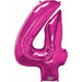 34-Inch Magenta Number 4 Balloon