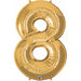 34-Inch Gold Number 8 Balloon
