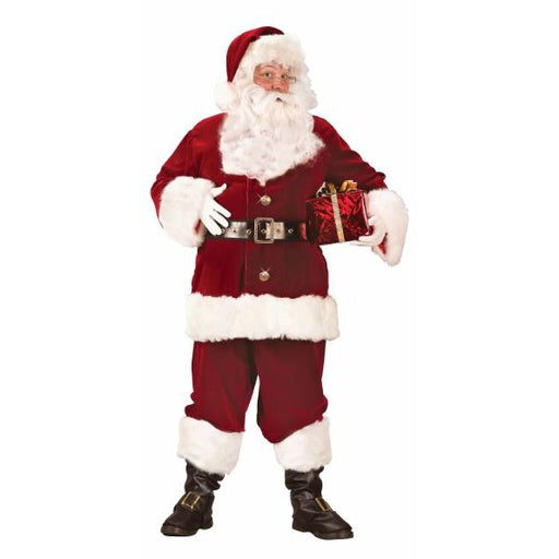 Deluxe Crimson Red Santa Suit, Adult Standard (40-48)