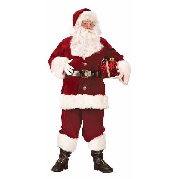 Deluxe Crimson Red Santa Suit, Adult Standard (40-48)
