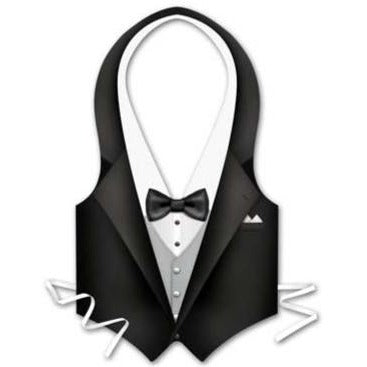 Plastic Tuxedo Vest for Awards Night Parties