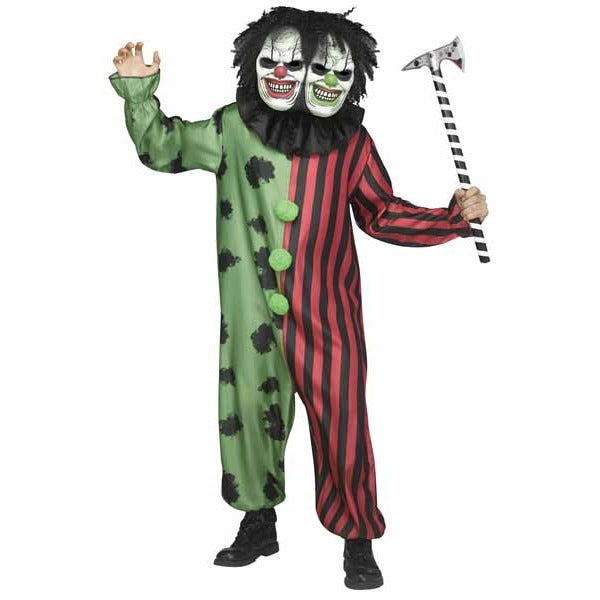 Two Headed Clown Adult Costume