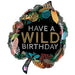 Wild Birthday Tropical Leaf Shaped Foil Balloon