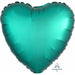 18" Jade Satin Luxe Heart Foil Balloon