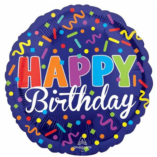 Happy Birthday Party 18-Inch Round Foil Balloon