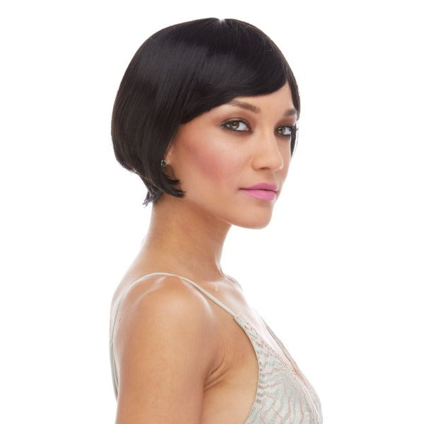 Brassy Costume Wig in Black