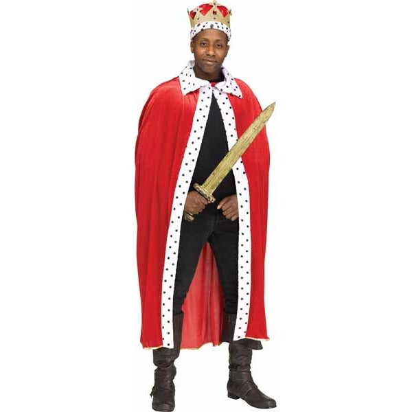 Adult King Robe & Crown Costume Set