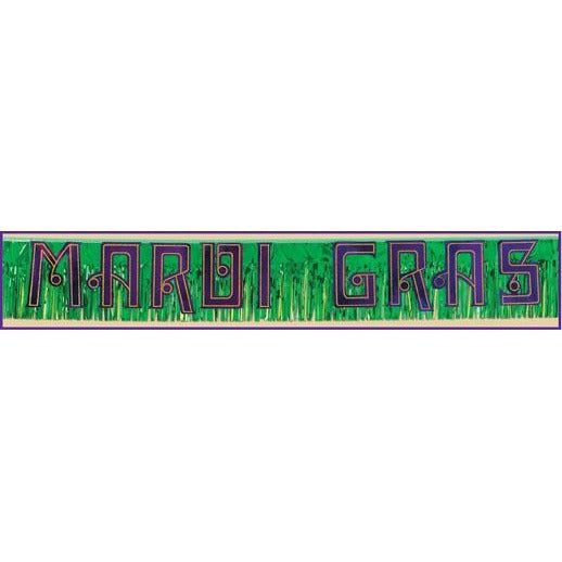 6 ft Metallic Mardi Gras Banner