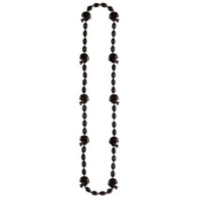 36" Black Football Beads - 1/Card