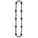 36" Black Football Beads - 1/Card