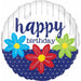 Birthday Flowers 18-Inch Foil Balloon