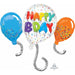 Birthday Celebration 34-Inch Shaped Foil Balloon