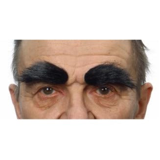 Black and Grey Costume Eyebrow, 6 x 2.5 cm