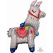 23" Standing Llama Multicolor Foil Balloon