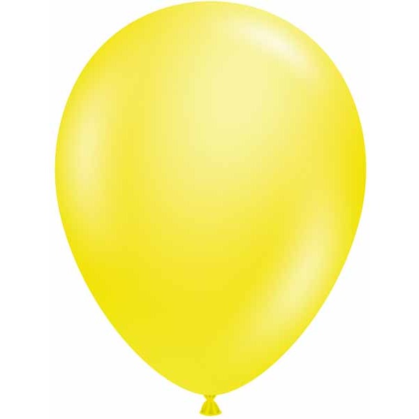 TUFTEX 17-Inch Clear Yellow Latex Balloons, 50 Count