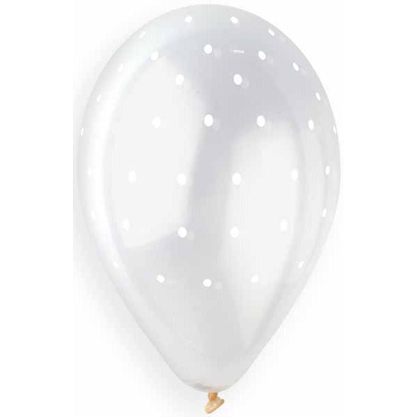 GEMAR 13" CHIC DOTS CLEAR 50/BAG