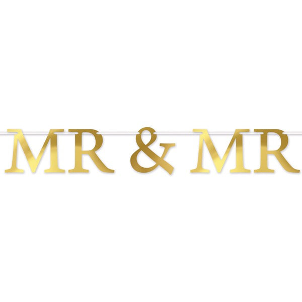 Mr & Mr Foil Wedding Streamer