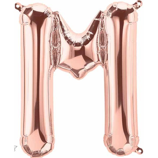 16-Inch Rose Gold Letter M Balloon