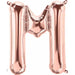 16-Inch Rose Gold Letter M Balloon