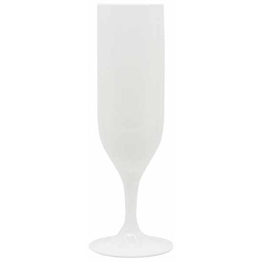 White Reusable Champagne Glasses, 2 Pack