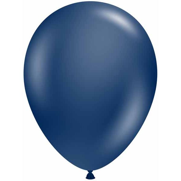 TUFTEX 17-Inch Midnight Blue Metallic Latex Balloons, 50 Count