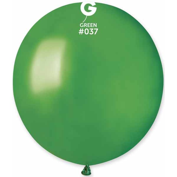 Gemar 19" Metallic Green #037 Latex Balloons, 25 Count