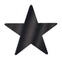 20 Inch Black Die-Cut Foil Star Decoration