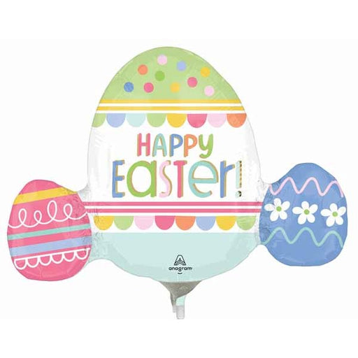 Trio Egg Hunt Mini Shape Easter Foil Balloon