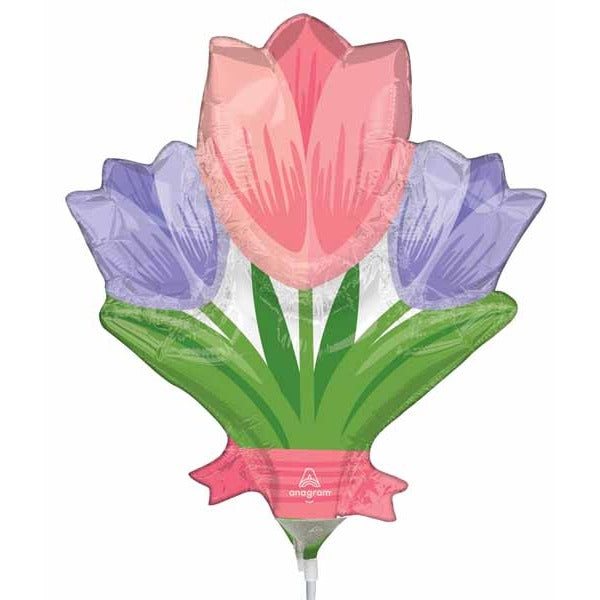 Spring Cheer Tulips Mini Shape Foil Balloon