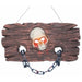 Skull in Stockade Halloween Prop