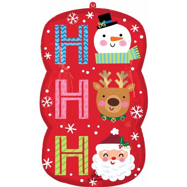 Ho Ho Ho 29-Inch Shaped Foil Christmas Balloon
