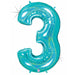 Megaloon Number 3 Holographic Balloon, 40 Inch
