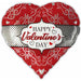 Happy Valentine's Day Heart Foil Balloon, 18 Inch