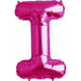 34 Inch Magenta Letter I Balloon