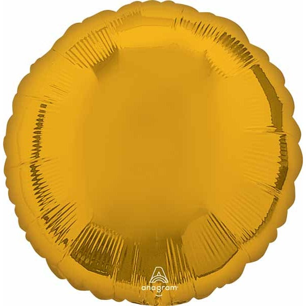18-Inch Metallic Gold Round Foil Balloon