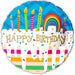 Happy Birthday Rainbow Cake 18-Inch Foil Balloon