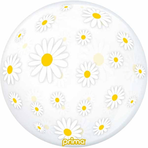 Prima White Daisies 20" Sphere Balloon, 1 Pack