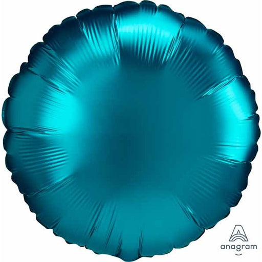 Aqua Satin Luxe 18 Inch Round Foil Balloon