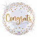 Congrats Confetti 18-Inch Round Holographic Foil Balloon