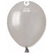 Gemar 5" Metallic Silver #038 Latex Balloons, 100 Count