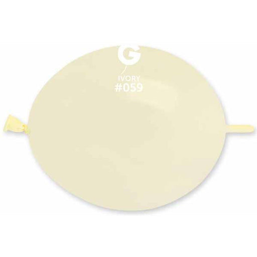 Gemar Glink 13-Inch Ivory #059 Latex Balloons, 50 Count