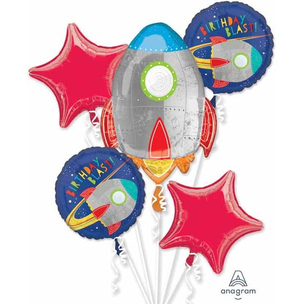 Blast Off Birthday Foil Balloon Bouquet